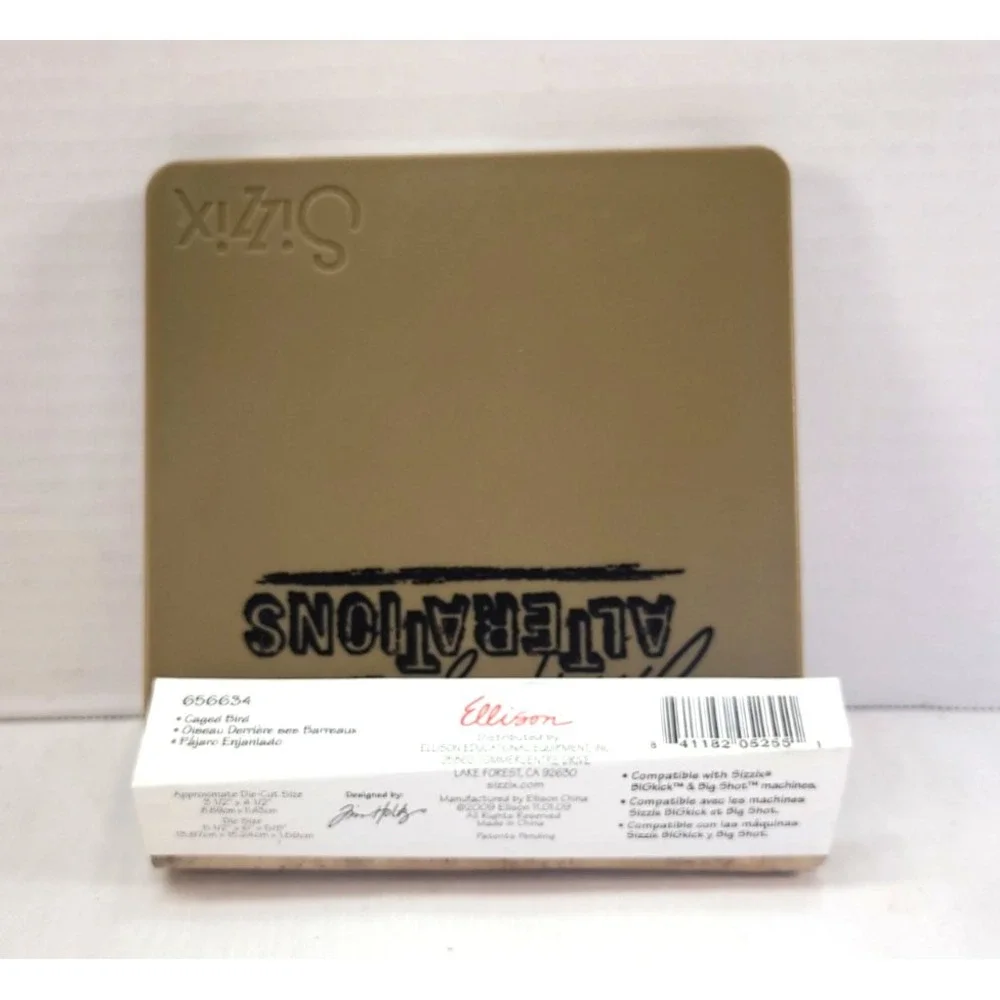 Sizzix Bigz Tim Holtz Alterations Caged Bird 656634 Scrapbook Supplies